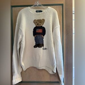 Ralph Lauren Vintage Polo Cream Knit Sweater